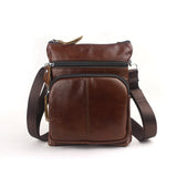 Messenger Bag Men's Shoulder Genuine Leather bags Flap Small male man Crossbody bags for men natural Leather bag