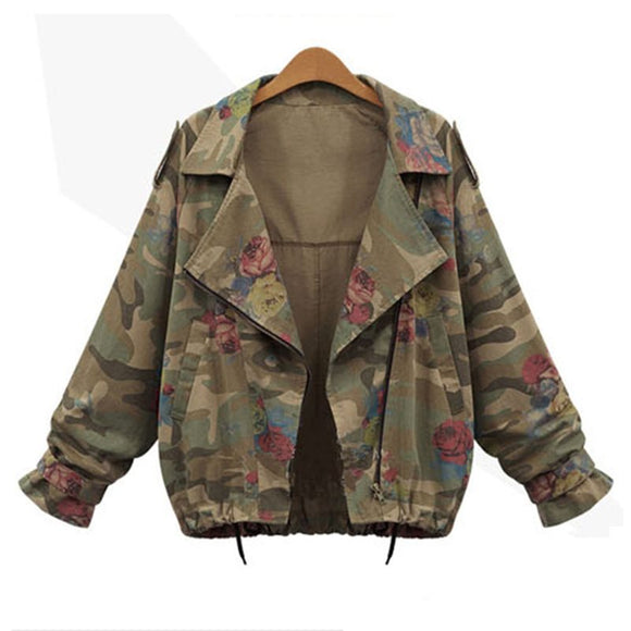 Sisjuly Autumn Spring 2020 Women Camo Jacket  Military Fashion Camouflage Windbreaker Short Coat Harujuku High Street Outwear