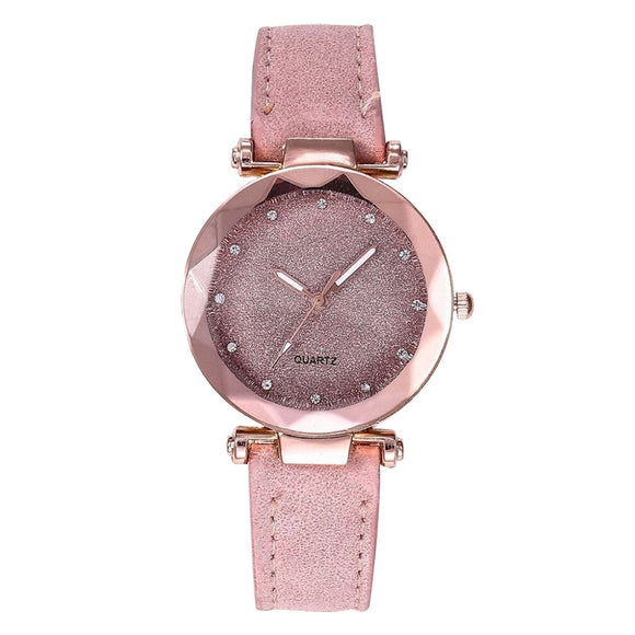 Ladies Women Watch fashion Korean Rhinestone Rose Gold Quartz  Female Leather Belt Watches reloj inteligente mujer Clock часы