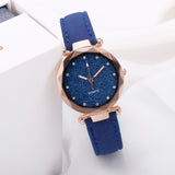 Ladies Women Watch fashion Korean Rhinestone Rose Gold Quartz  Female Leather Belt Watches reloj inteligente mujer Clock часы