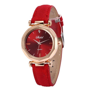 Ladies Women Watch fashion Korean Rhinestone Rose Gold Quartz  Female Leather Belt Watches reloj inteligente mujer Clock часы