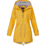 2020 spring and autumn Women's Solid Rain Jacket Outdoor Jackets Waterproof Hooded Raincoat Windproof free shipping