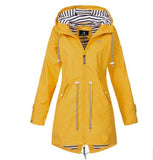 2020 spring and autumn Women's Solid Rain Jacket Outdoor Jackets Waterproof Hooded Raincoat Windproof free shipping
