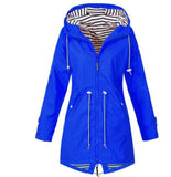 2020 spring and autumn Women's Solid Rain Jacket Outdoor Jackets Waterproof Hooded Raincoat Windproof free shipping