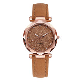 Ladies Women Watch fashion Korean Rhinestone Rose Gold Quartz  Female Leather Belt Watches reloj inteligente mujer Clock часы
