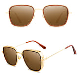 2020 Fashion Sunglasses Men Steampunk Square Brand punk Design Sun Glasses Oculos Retro male Eyewear