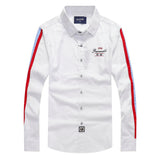 Embroidery faconnable shirt camisa masculina Business Men Long Sleeve Dress Shirts Cotton hombre eden park Social shirts Male