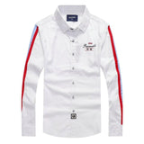 Embroidery faconnable shirt camisa masculina Business Men Long Sleeve Dress Shirts Cotton hombre eden park Social shirts Male
