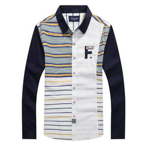 Embroidery faconnable shirt camisa masculina Business Men Long Sleeve Dress Shirts Cotton hombre eden park Social shirts Male