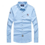 Embroidery faconnable shirt camisa masculina Business Men Long Sleeve Dress Shirts Cotton hombre eden park Social shirts Male