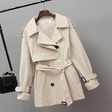 2020 Spring Autumn Trench Coat Women Casual Thin Double breasted Windbreaker Female Overcoat Slim Outwear Coats P526