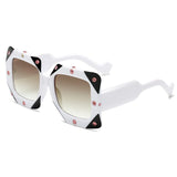 Italian Big frame Square Diamond Sunglasses 2020 new Women Men Vintage Oversized Sun glasses Female Male Oculos de sol Shades