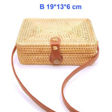 2020  Women Summer Rattan Bag Handmade Round Straw Bags  YY31