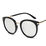 2020 New Sunglasses Women Driving Mirrors vintage For Women Reflective flat lens Sun Glasses Female oculos UV400