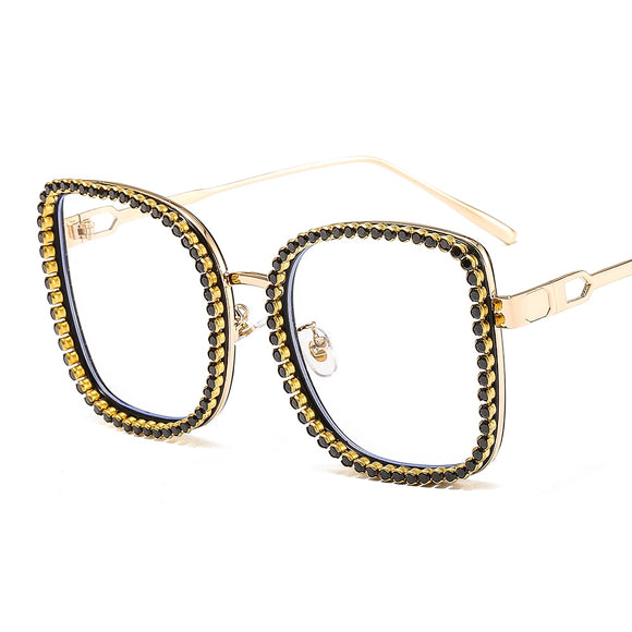 Square Vintage Diamond Bright Sunglasses Men Retro Glasses Frames Can Myopia Trend Eyewear Fashionable For Women/Men 2020 New
