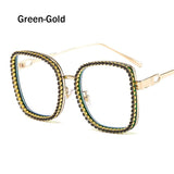 Square Vintage Diamond Bright Sunglasses Men Retro Glasses Frames Can Myopia Trend Eyewear Fashionable For Women/Men 2020 New