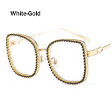 Square Vintage Diamond Bright Sunglasses Men Retro Glasses Frames Can Myopia Trend Eyewear Fashionable For Women/Men 2020 New