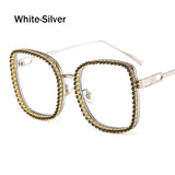 Square Vintage Diamond Bright Sunglasses Men Retro Glasses Frames Can Myopia Trend Eyewear Fashionable For Women/Men 2020 New