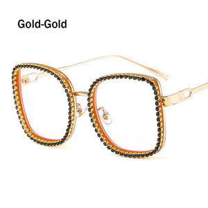 Square Vintage Diamond Bright Sunglasses Men Retro Glasses Frames Can Myopia Trend Eyewear Fashionable For Women/Men 2020 New