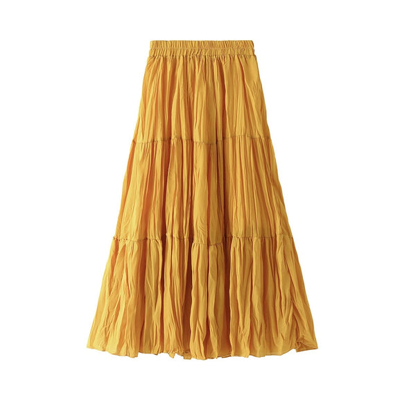 WOMEN'S Skirt Loose And Plus-size Joint Skirt 2020 Spring  Mid-length Solid Long Skirts