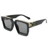 2020 Classic Oversized Men Sunglasses Luxury Brand Women Sun Glasses Square retro Oculos de sol Male UV400 Mirror Eyewear
