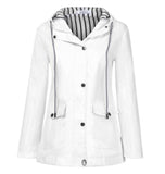 Hot 2020 Women's Solid Jackets Outdoor Hoodied Waterproof Long Coats Overcoat Long Windbreaker Outerwear