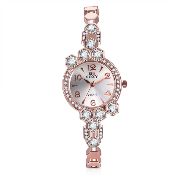 2020 Fashion Girls Bracelet Watch Famous Brand SOXY Sale Item Designer Ultra Thin Women Watch with Rhinestones Reloj De Mujer