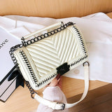 Brand Female Handbag 2020 Quilted Designer Sac PU Leather Shoulder Bags for Women Chain Lock Small Messenger Crossbody Bag Purse