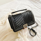 Brand Female Handbag 2020 Quilted Designer Sac PU Leather Shoulder Bags for Women Chain Lock Small Messenger Crossbody Bag Purse