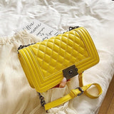 Brand Female Handbag 2020 Quilted Designer Sac PU Leather Shoulder Bags for Women Chain Lock Small Messenger Crossbody Bag Purse