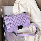 Brand Female Handbag 2020 Quilted Designer Sac PU Leather Shoulder Bags for Women Chain Lock Small Messenger Crossbody Bag Purse