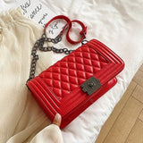 Brand Female Handbag 2020 Quilted Designer Sac PU Leather Shoulder Bags for Women Chain Lock Small Messenger Crossbody Bag Purse