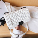 Brand Female Handbag 2020 Quilted Designer Sac PU Leather Shoulder Bags for Women Chain Lock Small Messenger Crossbody Bag Purse