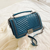 Brand Female Handbag 2020 Quilted Designer Sac PU Leather Shoulder Bags for Women Chain Lock Small Messenger Crossbody Bag Purse