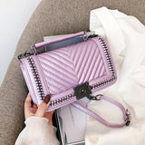 Brand Female Handbag 2020 Quilted Designer Sac PU Leather Shoulder Bags for Women Chain Lock Small Messenger Crossbody Bag Purse