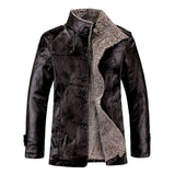 New 2019 Mens Leather Jackets Classic Motorcycle Bike Cowboy Jacket Male Velvet Casual Coats Warm Brand Clothing Plus Size 8XL