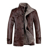 New 2019 Mens Leather Jackets Classic Motorcycle Bike Cowboy Jacket Male Velvet Casual Coats Warm Brand Clothing Plus Size 8XL