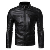 Men Biker Leather Jacket Spring and Autumn 2020 New Men's Fashion Trend Decorative Motorcycle Leather Coat