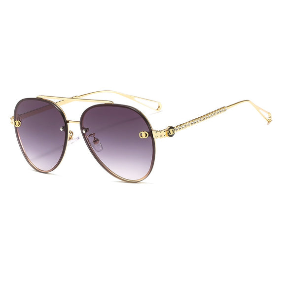 2020 Ladies Brand Diamond Pilot Sunglasses Women Luxury Personality Sun Glasses Designer Eyewear Shades UV400 Gradient Oculos