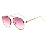 2020 Ladies Brand Diamond Pilot Sunglasses Women Luxury Personality Sun Glasses Designer Eyewear Shades UV400 Gradient Oculos