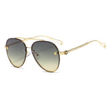 2020 Ladies Brand Diamond Pilot Sunglasses Women Luxury Personality Sun Glasses Designer Eyewear Shades UV400 Gradient Oculos