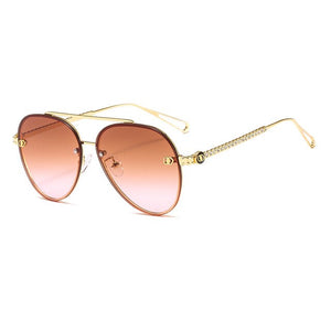 2020 Ladies Brand Diamond Pilot Sunglasses Women Luxury Personality Sun Glasses Designer Eyewear Shades UV400 Gradient Oculos