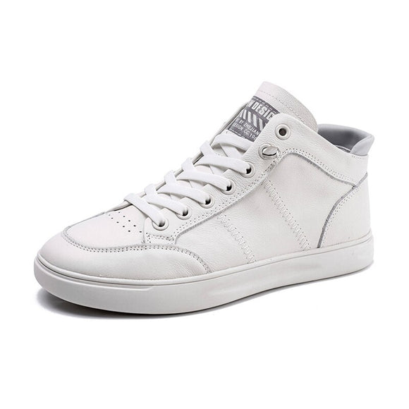 2020 New Cowhide Casual Sneakers Women Spring Summer White Running Shoes Comfortable Vulcanized Shoe Woman Flats Fashion Sneaker