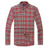 man high quality small pony polo shirts  Men Long Sleeve Dress Shirts 100%Cotton hombre homme chemises plaid shirts