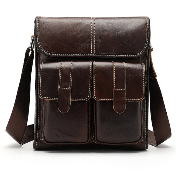 Genuine Leather Business Briefcase Men Travel Shoulder Messenger Bags Male Document Handbags Laptop Computer Bag Soft Leather