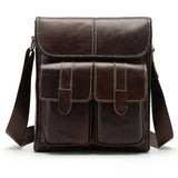 Genuine Leather Business Briefcase Men Travel Shoulder Messenger Bags Male Document Handbags Laptop Computer Bag Soft Leather