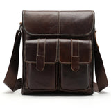 Genuine Leather Business Briefcase Men Travel Shoulder Messenger Bags Male Document Handbags Laptop Computer Bag Soft Leather