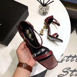 Kmeioo Genuine leather Luxury brands soft comfortable lady sexy thin heels top quality lady buckles High Heels sandals 10cm 8cm