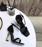Kmeioo Genuine leather Luxury brands soft comfortable lady sexy thin heels top quality lady buckles High Heels sandals 10cm 8cm