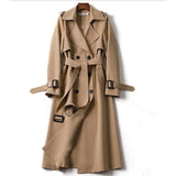 5 colors 2020 New Autumn Spring Women's Coat Korean Windbreaker Female Plus Size Double Breasted Ladies Long Chic Trench Coats